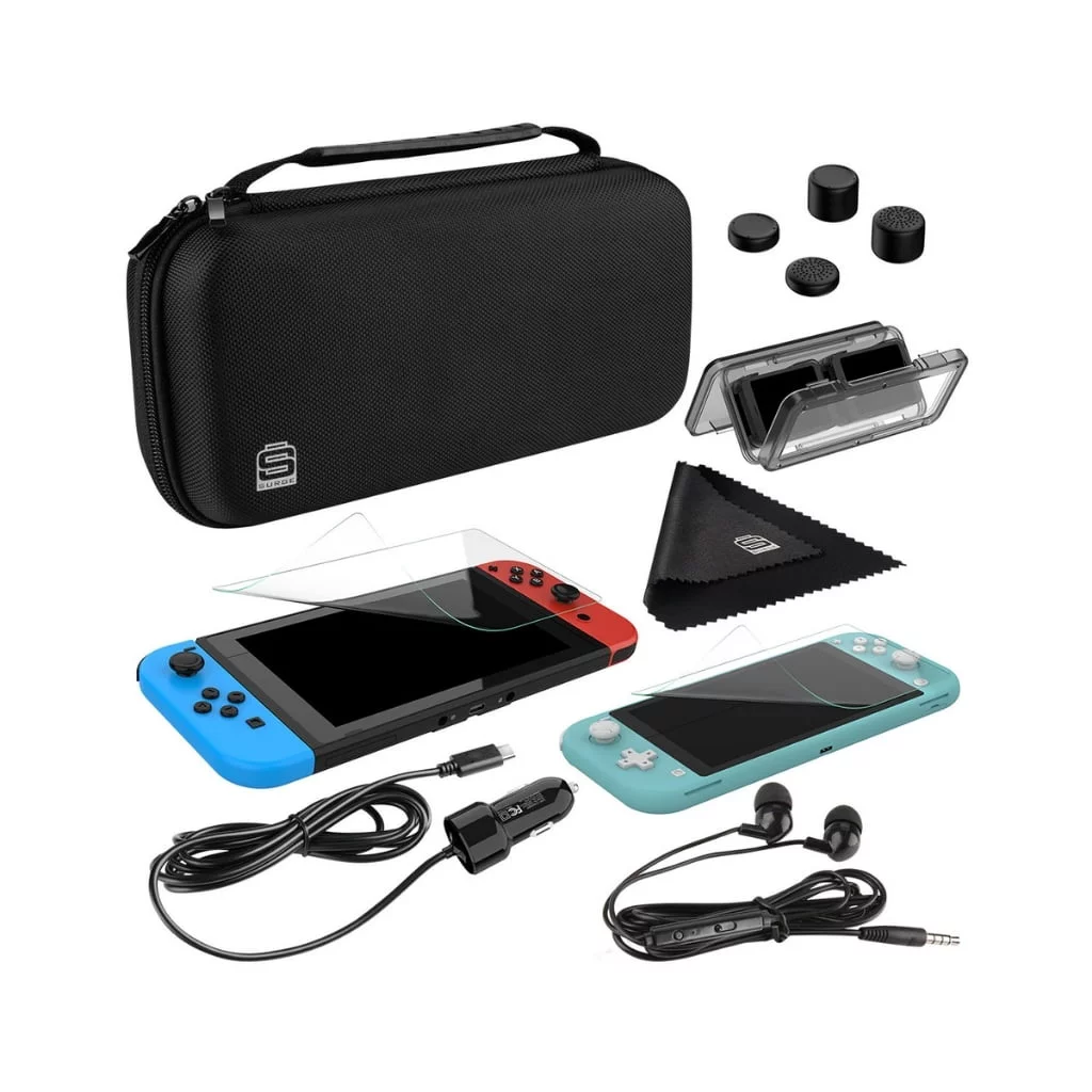 Nintendo Switch OLED Console White with Mario Kart 8 Deluxe, Accessory Starter Kit and Screen Cleaning Cloth Bundle