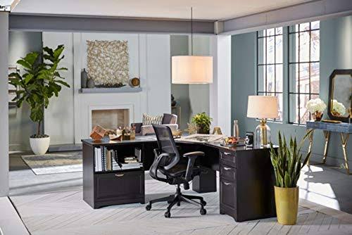 Realspace Magellan Performance 71x22W L-Shaped Desk, Espresso