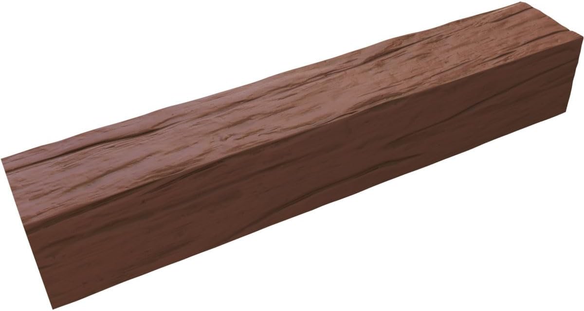 Ekena Millwork BMRW3C0080X080X096RD 3-Sided (U Riverwood Endurathane Ceiling Faux Wood Beams, 8-in. W x 8-in. H x 8-ft. L, Redwood