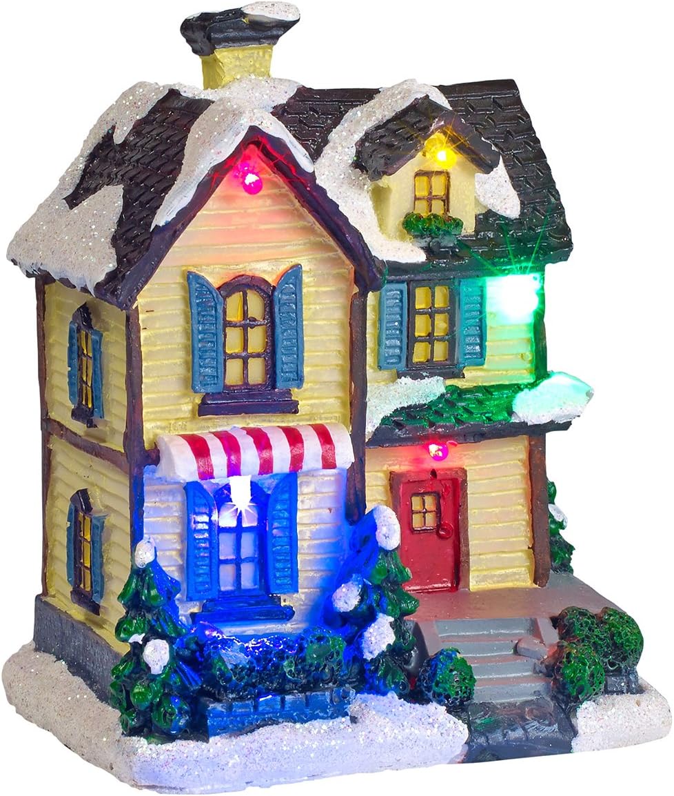 Battery Operated LED Light Up Christmas Village Scene Pack of 2