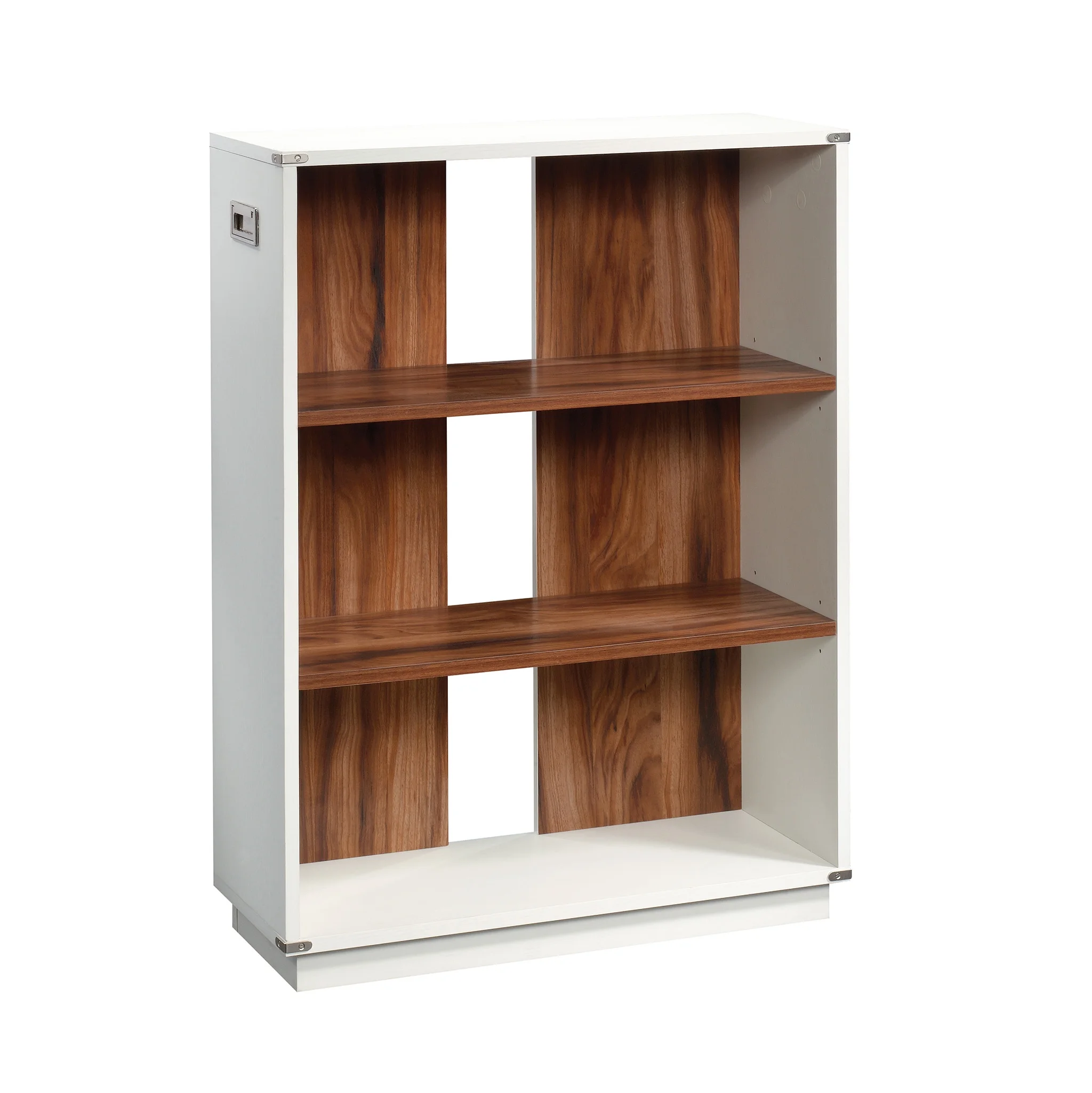Sauder Vista Key Engineered Wood 3-Shelf Bookcase in Pearl Oak
