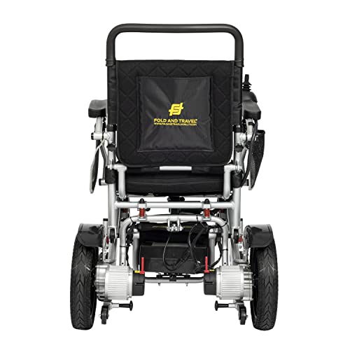 Auto Folding Lightweight Electric Wheelchairs for Adults Foldable Power Wheelchair (Silver)