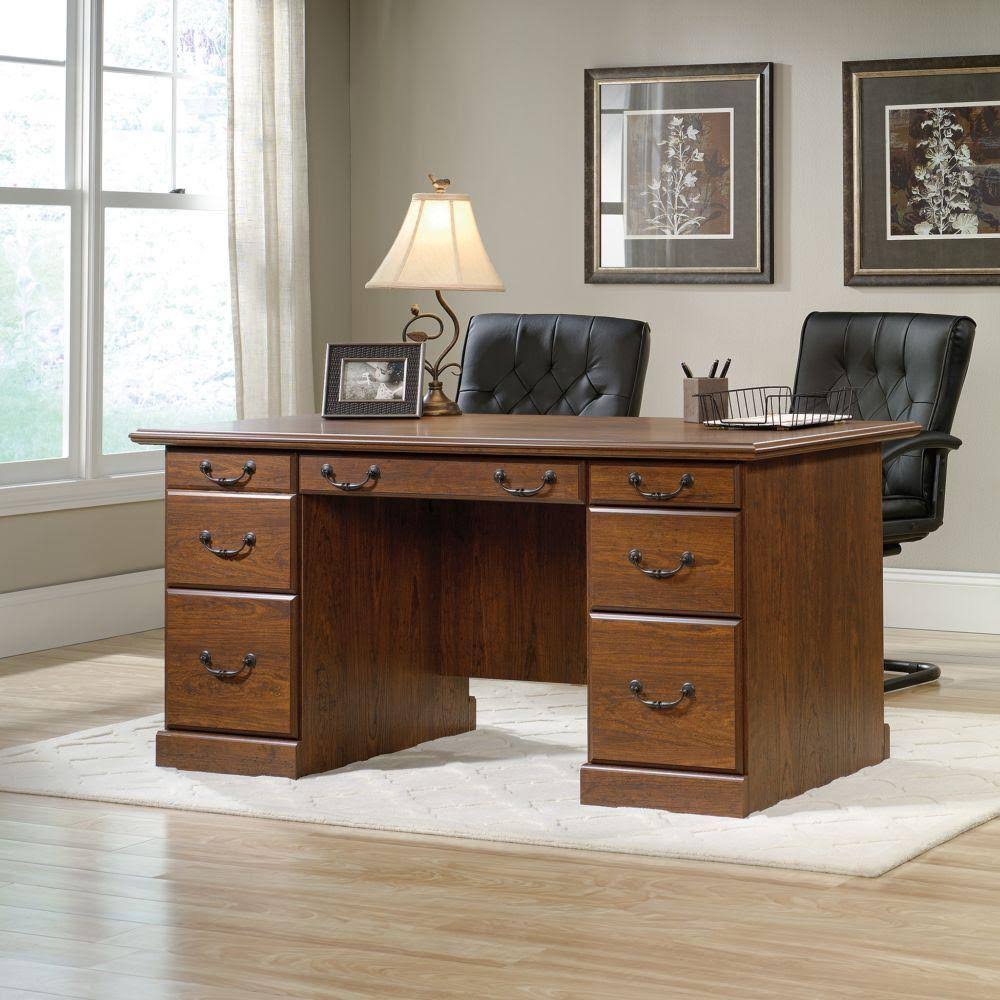Sauder Orchard Hills Executive Desk | Milled Cherry