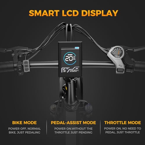 Jasion X-Hunter Electric Bike for Adults 1400W Peak Motor 30MPH Max Speed 624WH Removable Battery, Full Suspension System 20‘’*4.0 Fat Tire Foldable Ebike 7-Speed Bicycles,with Rear Basket