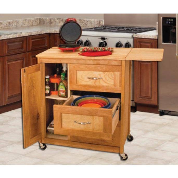 Catskill Craftsmen Inc Kitchen Cart with Side Drop Leaf