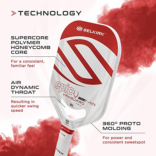 2024 Selkirk Vanguard Power Air Pickleball Paddles | Carbon Fiber Pickleball Paddle | 360 Proto Molding & Flexfoam Perimeter | The Pickleball Paddle Designed for Ultimate Power & Control