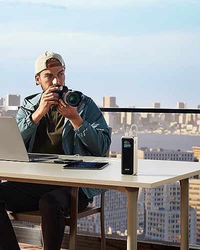 Anker Prime 27,650mAh Power Bank (250W) with 100W Charging Base, 3-Port Portable Charger, Smart App, Compatible with iPhone 15/15 Plus/15 Pro/15 Pro Max/14 Series, MacBook, Samsung, Dell, AirPods