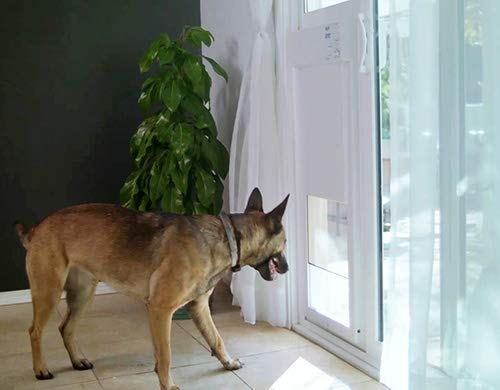 Power Pet Electronic Dog Door - High Tech Pet Electronic Pet Doors - Fully Automatic Sliding e-Glass Electronic Dog Doors - Large Pets up to 100 lbs - Tall 92-3/4 - 96 Patio Doors - PX2-SEGT