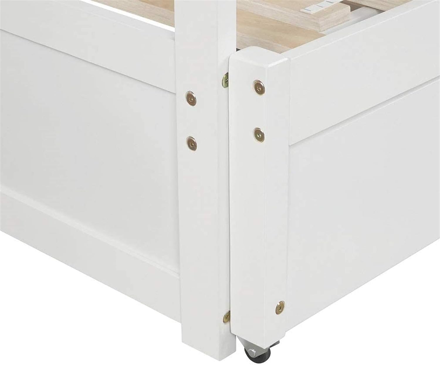 MERITLINE Daybed with Trundle,Twin to King Trundle Bed Extendable Design, Wooden Daybed/Sofa Bed for Bedroom Living Room,No Box Spring Needed,White