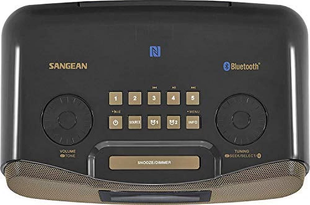 Sangean RCR-20 Digital AM/FM-RDS/Bluetooth Clock Radio with USB Charger