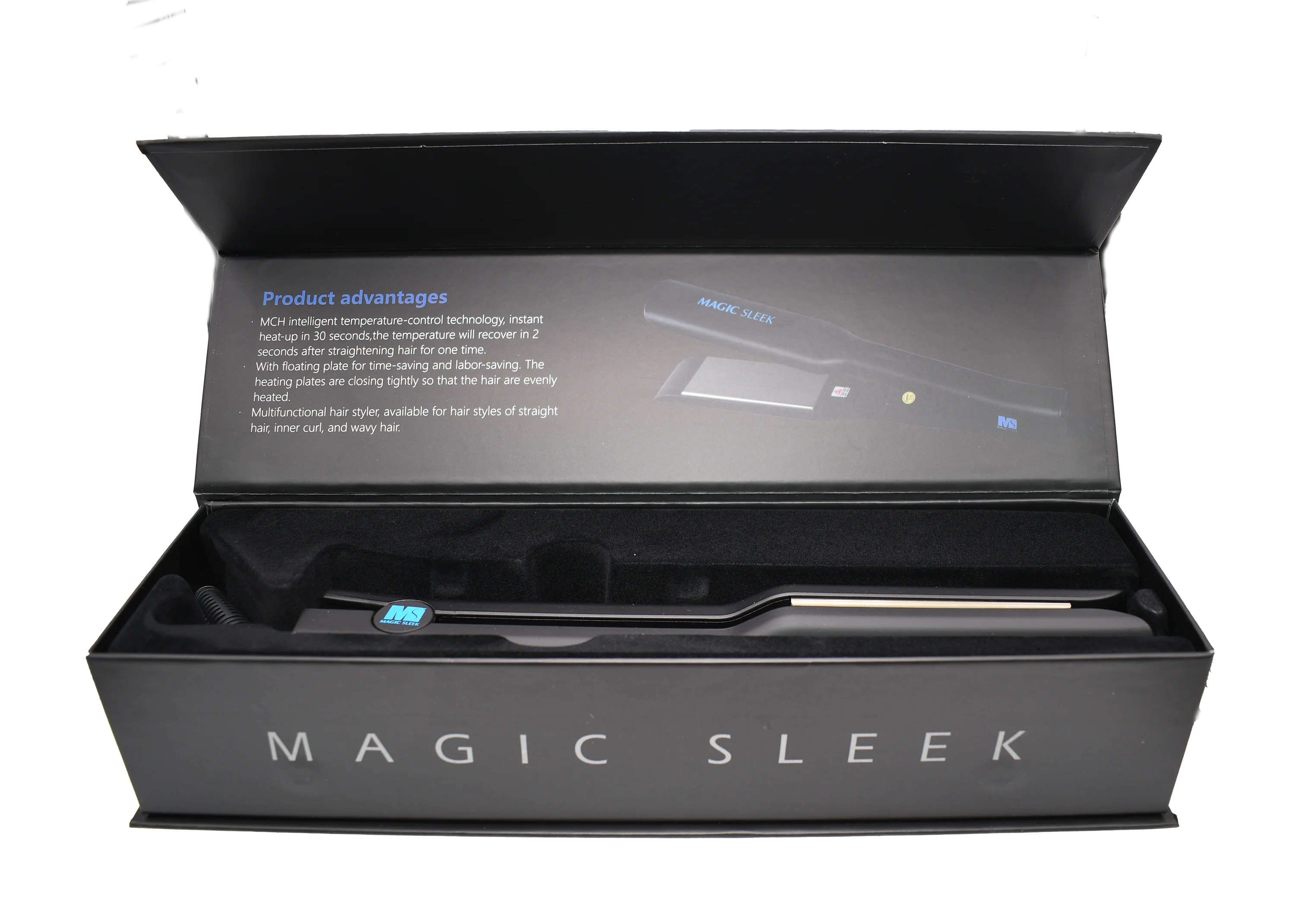 Magic Sleek Professional Titanium Flat Iron | Hair Straightener |  1.75 Inch