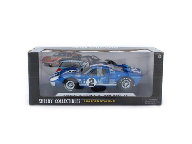1966 Ford GT40 GT 40 Mark II #2 Blue 12 Hours of Sebring 1/18 Diecast Car Model by Shelby Collectibles