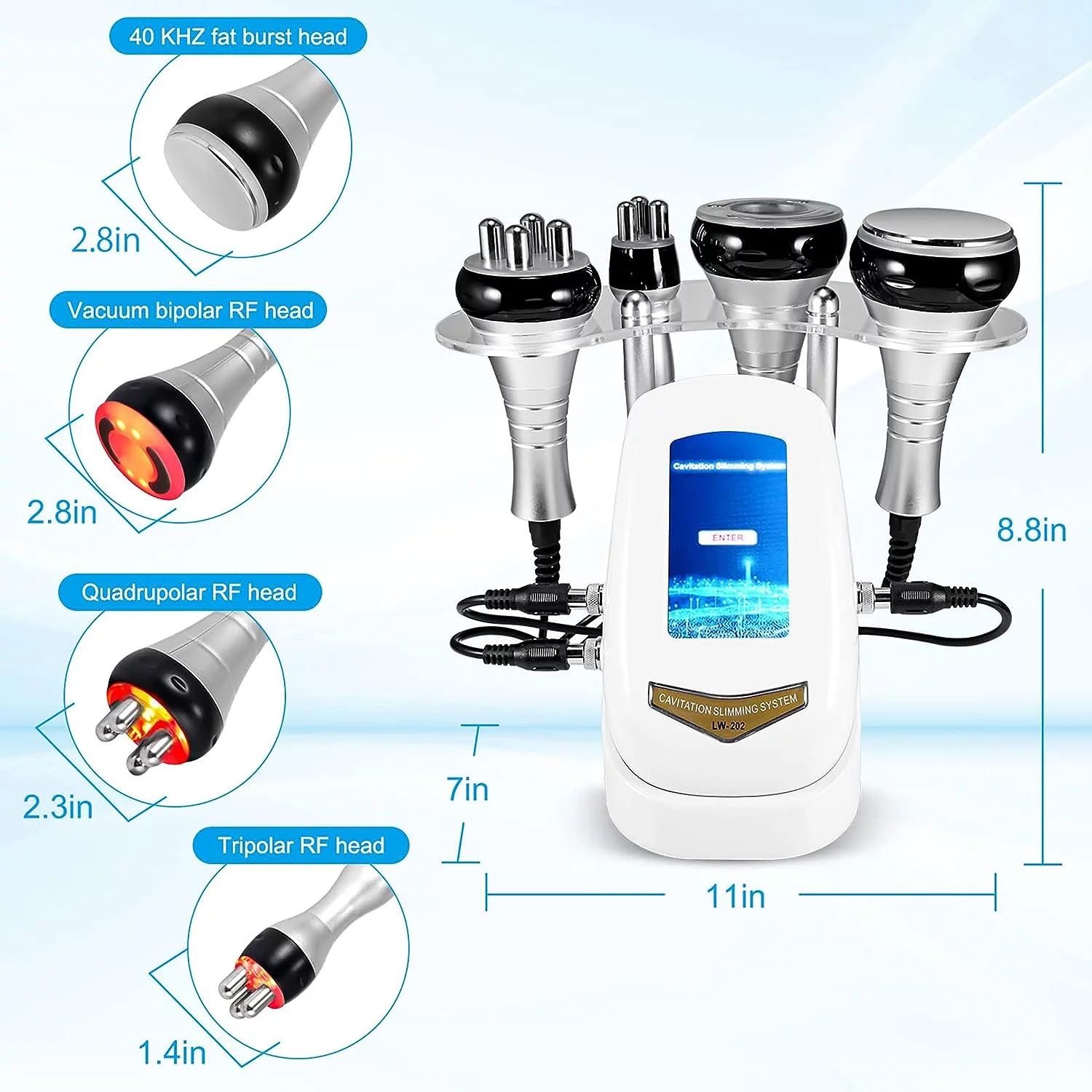Cavitation Machine, 4-in-1 Body Sculpting Machine with Home Use Spa Skin Care for Face, Arm, Waist, Belly, Leg