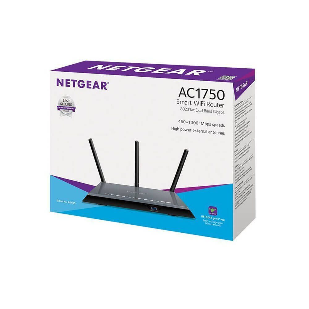Netgear R6400 Wireless Router - 2.4 GHz / 5 GHz - Gigabit Ethernet - 802.11b/a/g/n/ac
