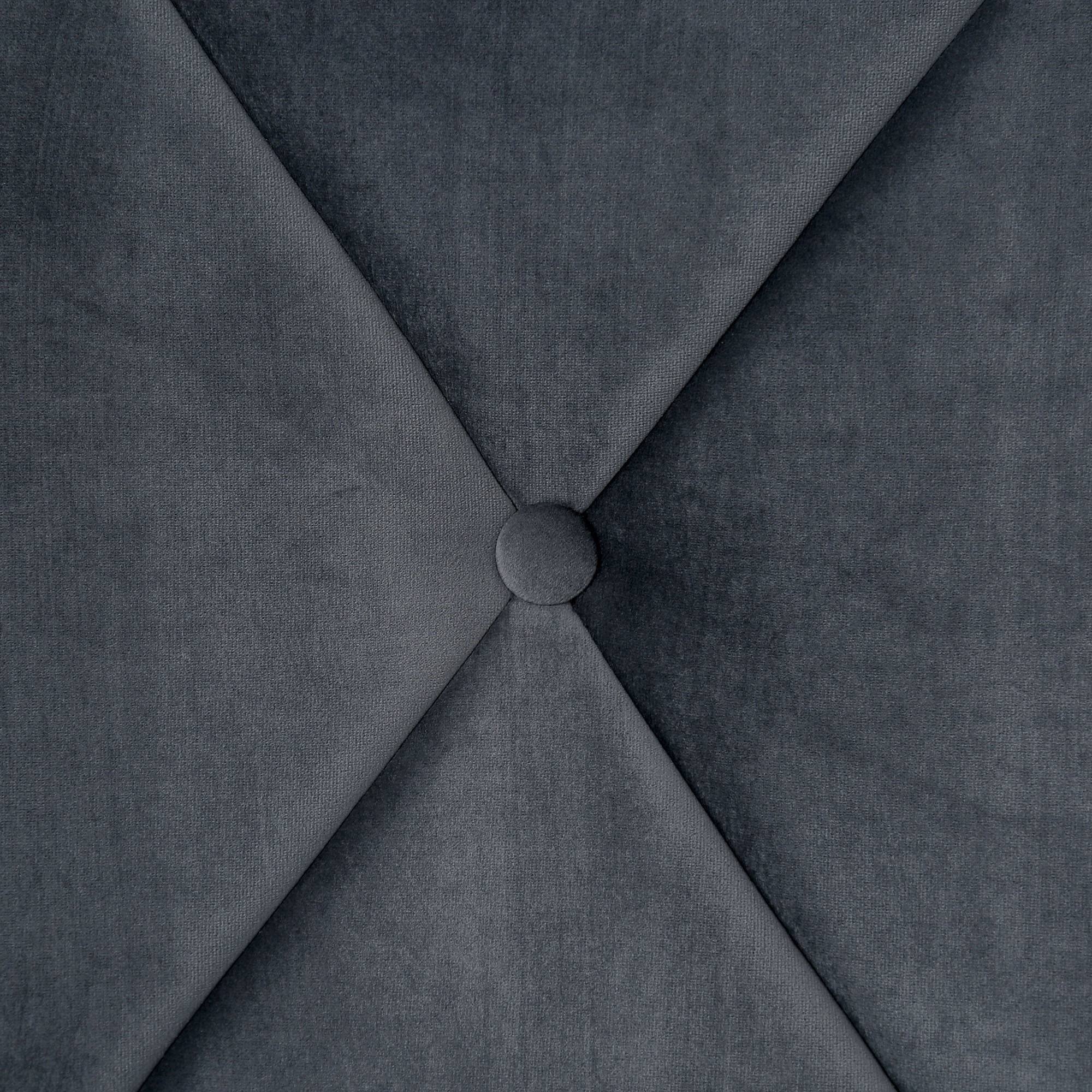 Queen Serena Tufted Upholstered Bed Gray - miBasics