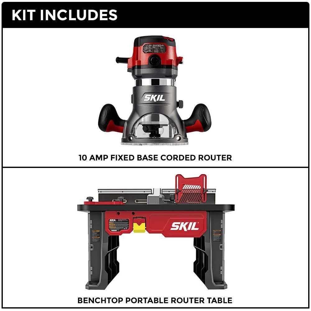 Skil Router Table and Fixed Base Router Kit