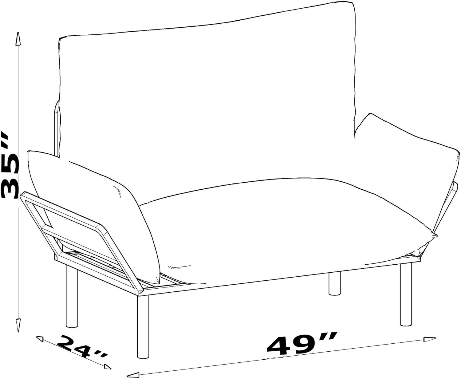 Overstock Foam and Metal Contemporary Loveseat Purple