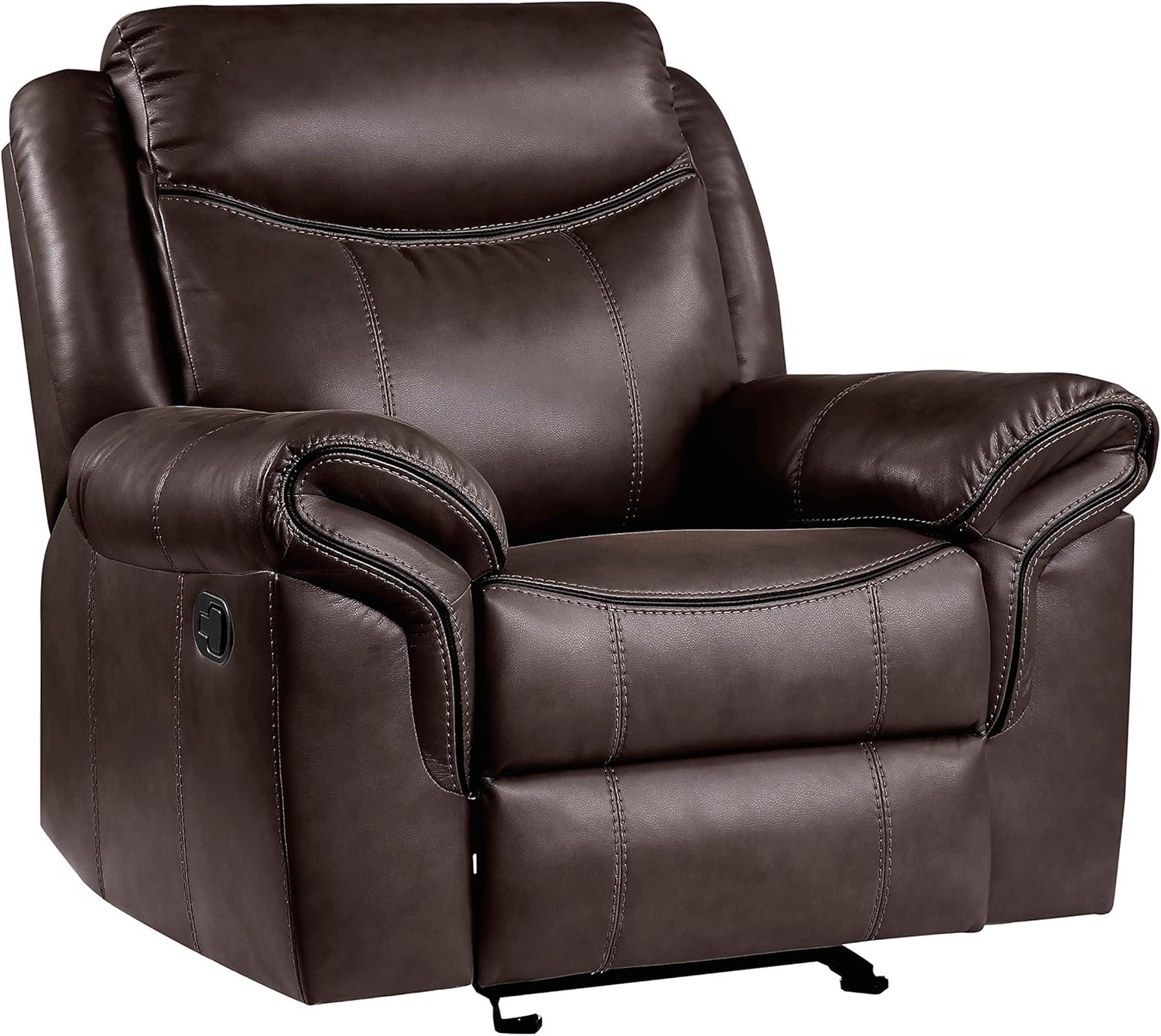 Lexicon Whirlaway Manual Reclining Living Room Sofa Set, 3-Piece, Dark Brown