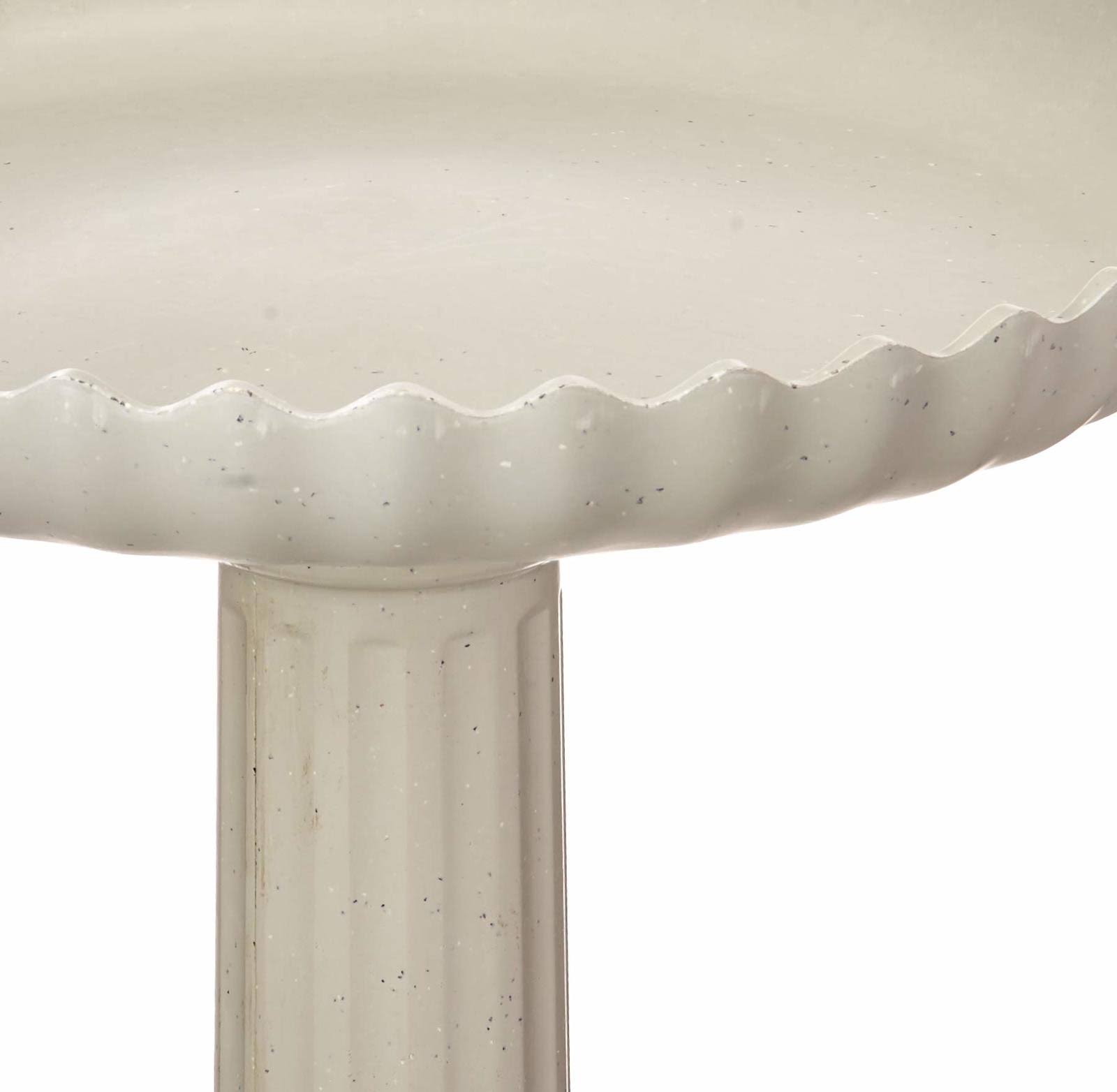 Farm Innovators Scalloped Birdbath and Pedestal Combo