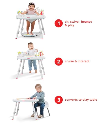 Skip Hop Baby Activity Center: Interactive Play Center with 3-Stage Grow-with-Me Functionality, 4mo+, Silver Lining Cloud
