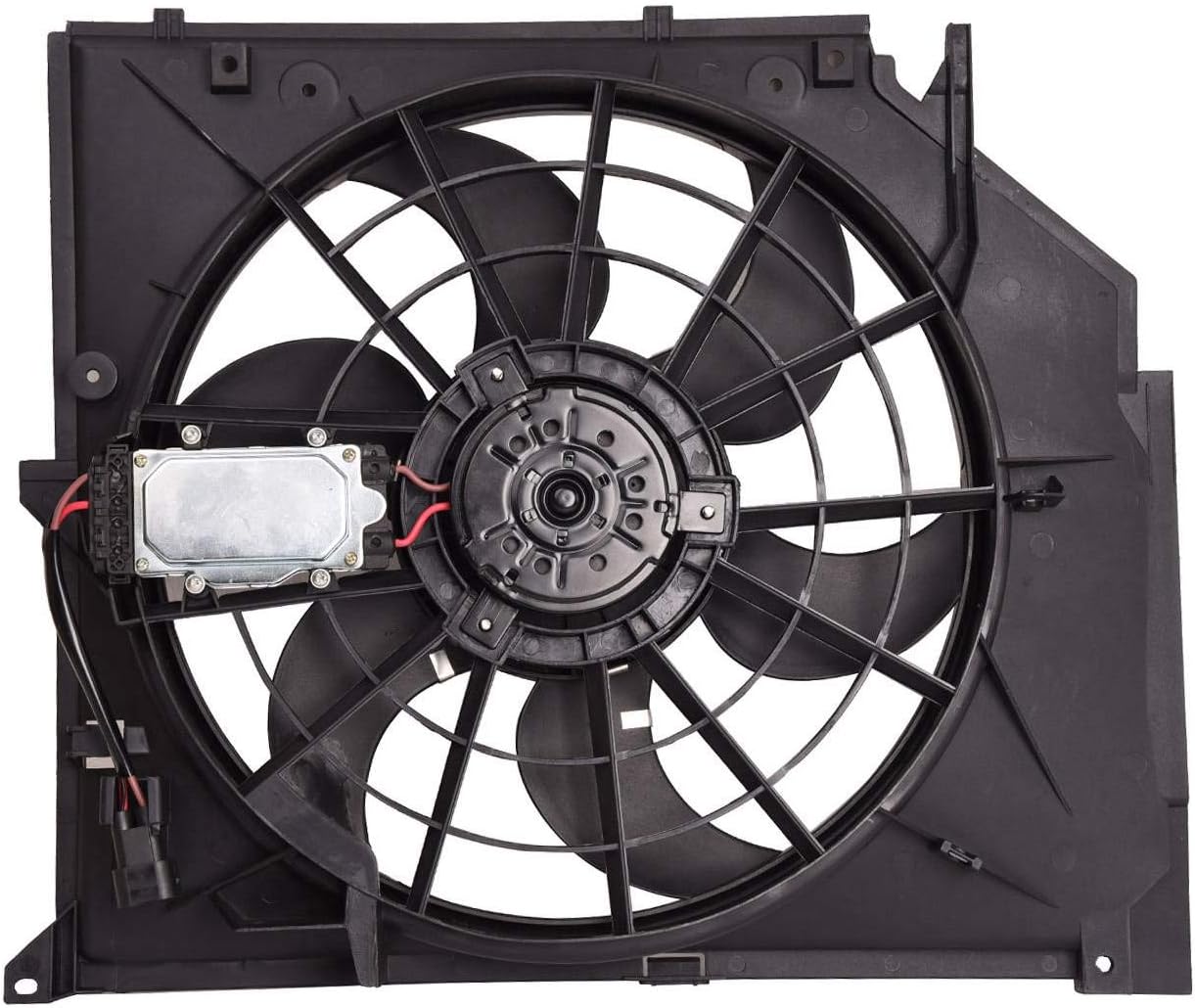 Bapmic 17117561757 Radiator Cooling Fan Assembly for BMW E46 325i 328i 330i 99-05