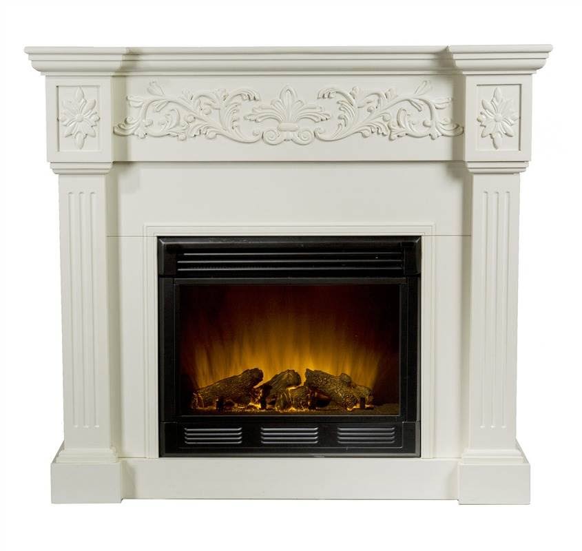 Southern Enterprises Calvert Carved Electric Fireplace, Espresso