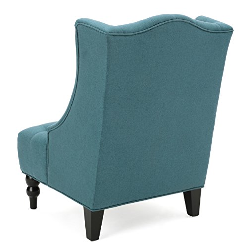 Wingback Accent Chair, Modern Button-Tufted Armchair, High-Back Fabric Club Chair for Reading in Bedroom,Living Room,Office Sofa Chair, Teal