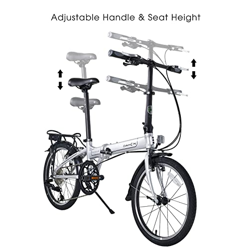 Dahon Mariner D8 Folding Bike, Lightweight Aluminum Frame; 8-Speed Gears; 20” Foldable Bicycle for Adults