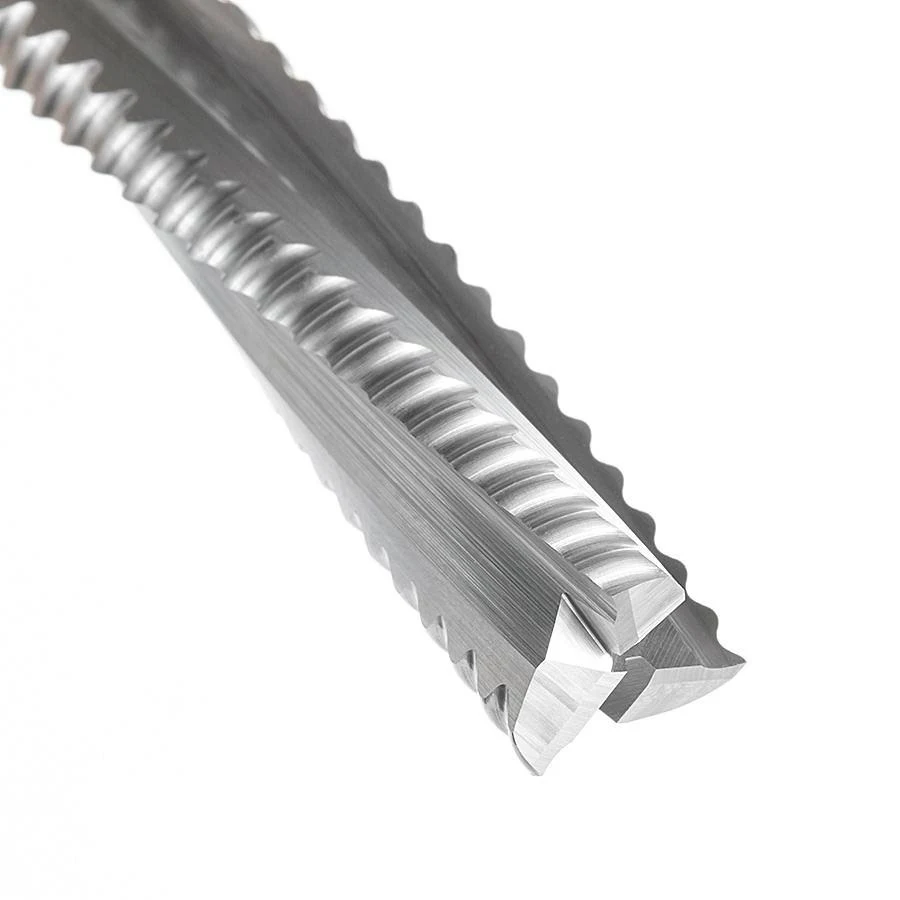 Amana 46226 CNC Solid Carbide Roughing Spiral 3 Flute Chipbreaker 1/2 Dia x 2 inch x 1/2 Shank Down-Cut Router Bit