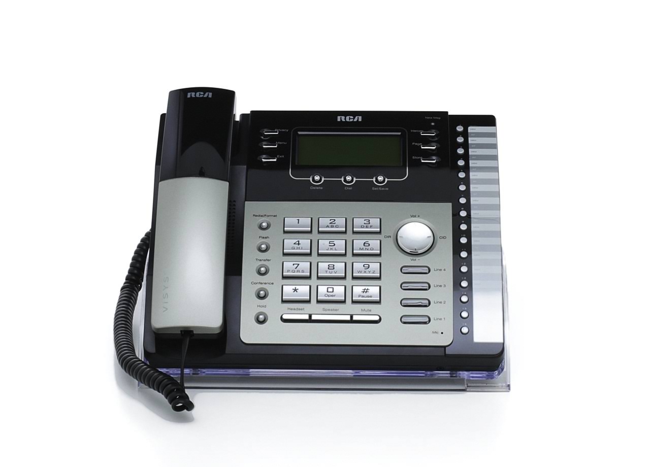 RCA ViSYS 25424RE1 Phone - 4-line - Black/Silver