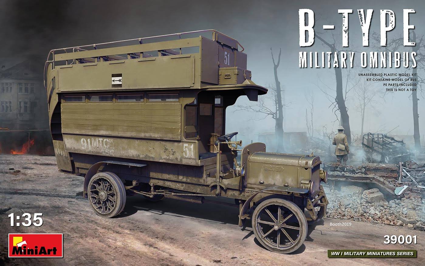 Miniart 1/35 Scale B-Type Military OMNIBUS- Model Kit #39001