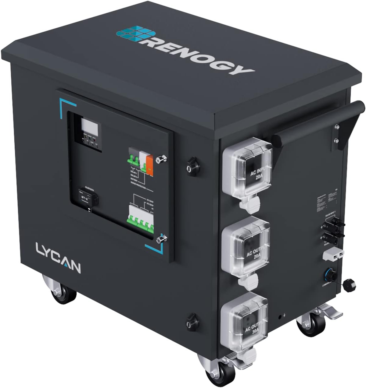 Renogy Solar Generator LiFePO4 Battery, 4.8kWh Expandable Power Station 3500W AC Output, IP55 Portable Deep Cycles Lithium Battery for Home Backup Emergency Off-Grid RV Camping, Lycan Powerbox