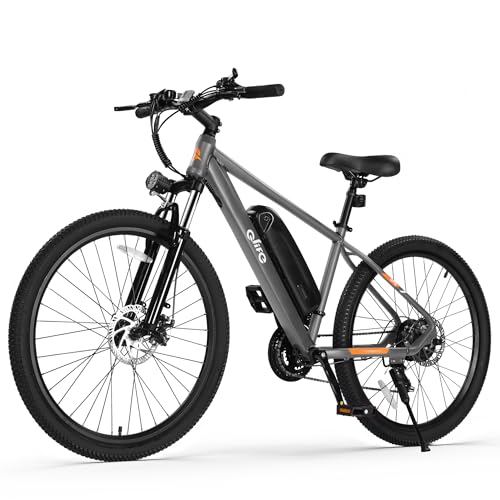 Qlife Racer Electric Bike for Adults - 21-Speed Mountain Lightweight Ebike with 350W Brushless Motor, 375Wh Removable Battery, 26X2.1 Tire Step Over E-MTB, Up to 40 Miles, E Bikes