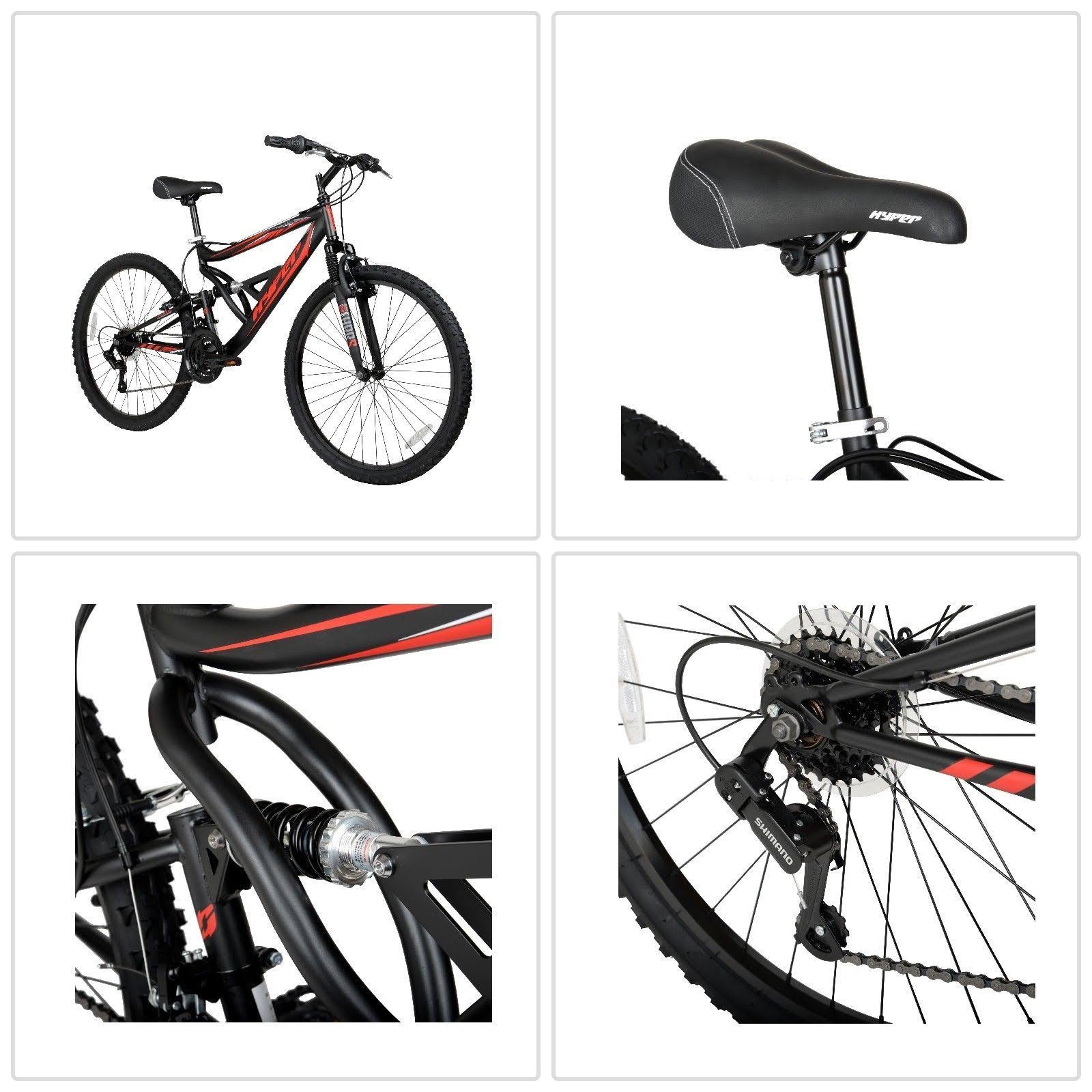 Hyper 26x22 Shocker Men&s Dual Suspension Mountain Bike Black