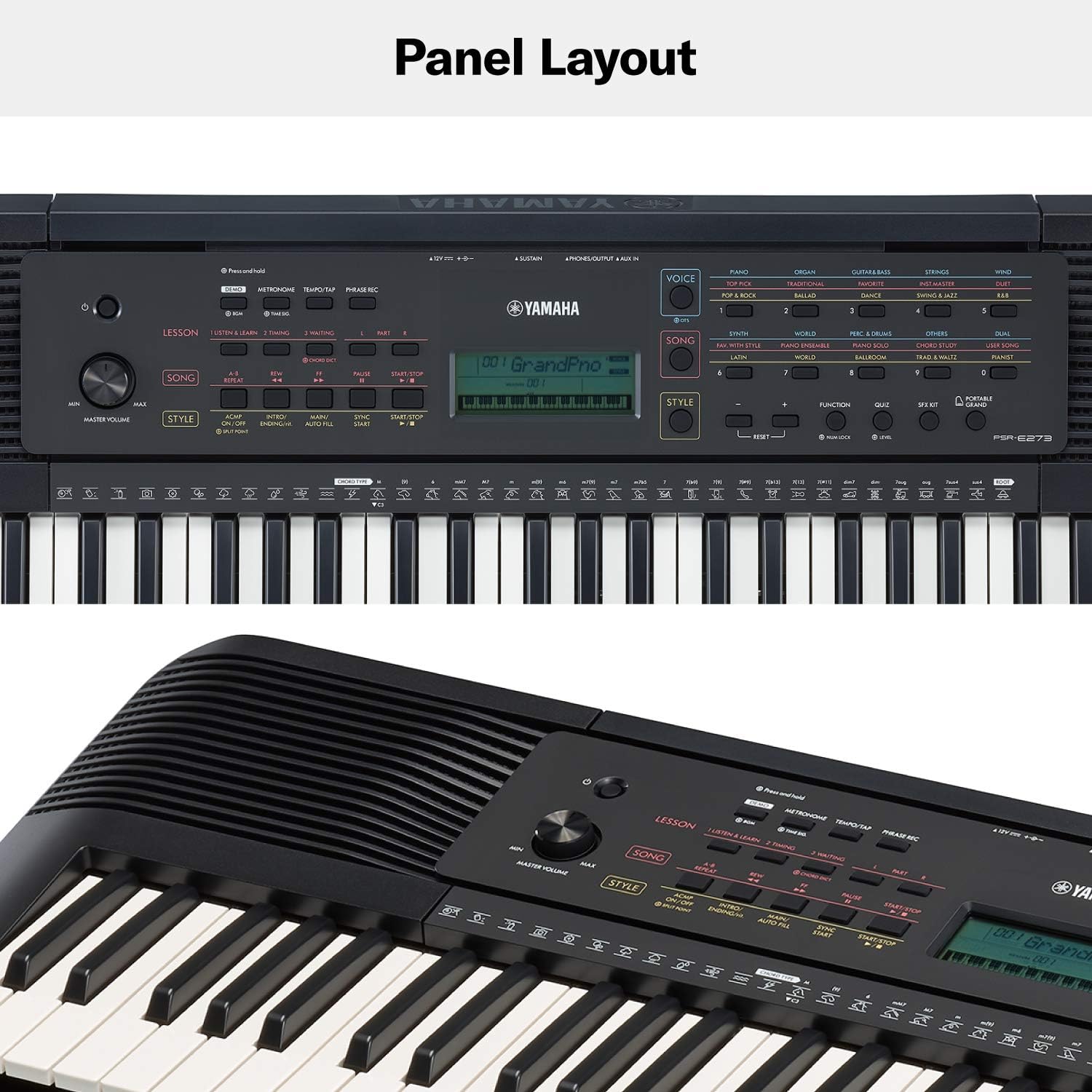 Yamaha, 61-Key PSR-E273 Portable Keyboard (Power Adapter Sold Separately)