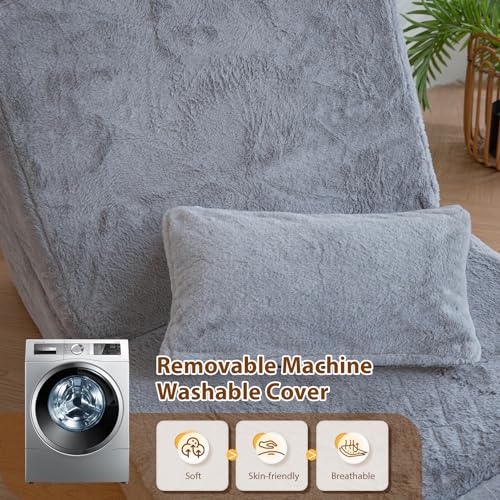 YOSHOOT 3-in-1 Folding Sofa Bed, 7 Inch Convertible Sleeper Chair with Pillow, Fold Out Couch Beds Floor Sofa Lounge for Living Room, Home Office, Playroom