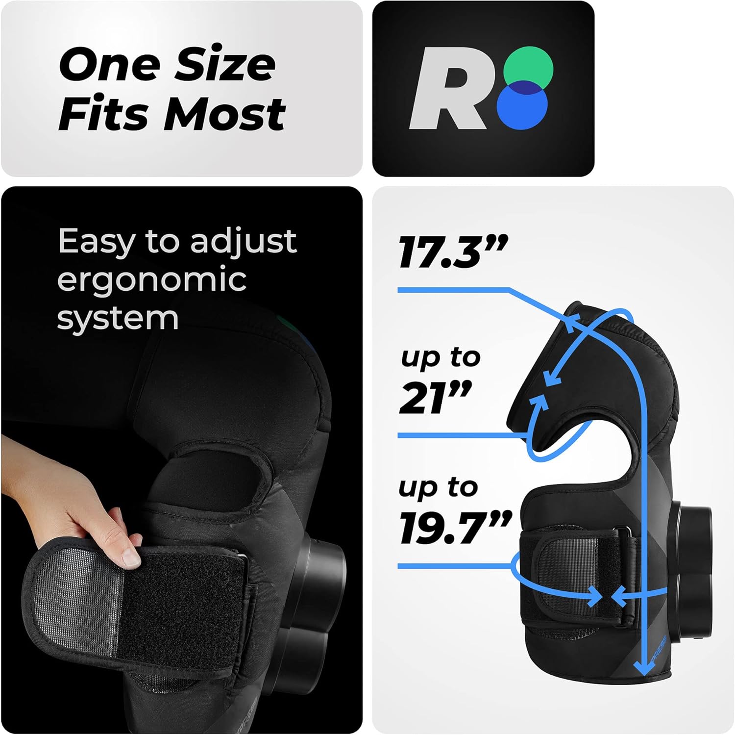 REATHLETE XPRESS Knee Massager: Leg Compression Massager for Knee Pain Relief | Leg Massager With Heat and Compression | Also Calf Massager or Thigh Massager | Leg Compression Massager for Circulation