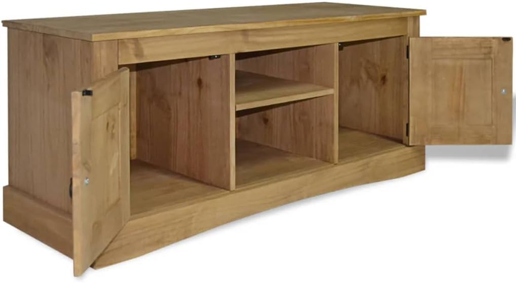 TV Stand, Corner Cabinet Accent Cabinet Corner Bookshelf Buffet Cabinet with Storage Suitable for Front Room Gym Kitchen Living Room Mexican Pine Corona Range 47.2"x15.7"x20.5"