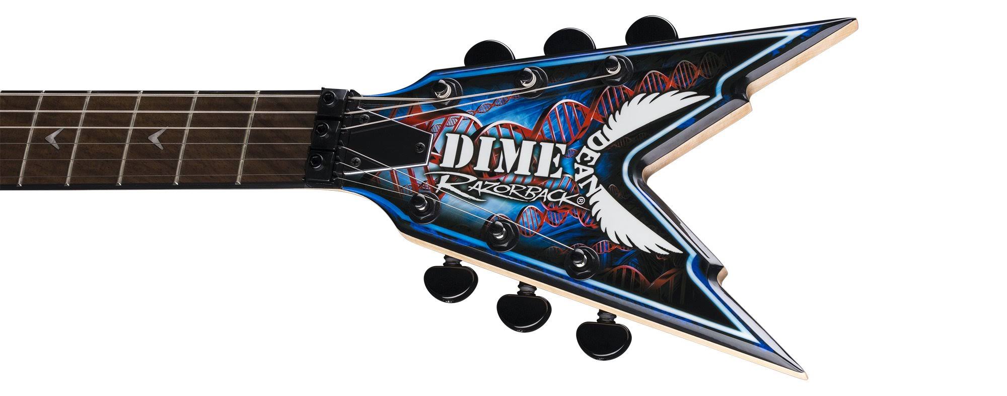 Dean Razorback DB Floyd Electric Guitar with Case DNA Splatter