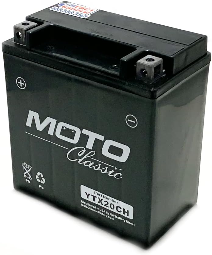 Moto Classic YTX20CH Maintenance Free Sealed AGM 270CCA Battery