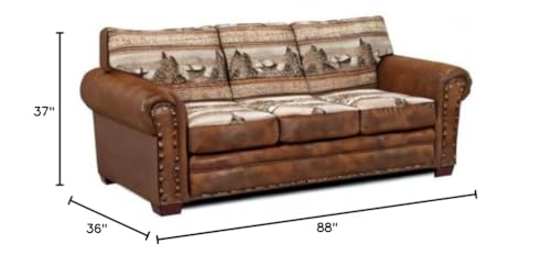 American Furniture Classics Deer Valley Lodge Sofa, Large, Tapestry