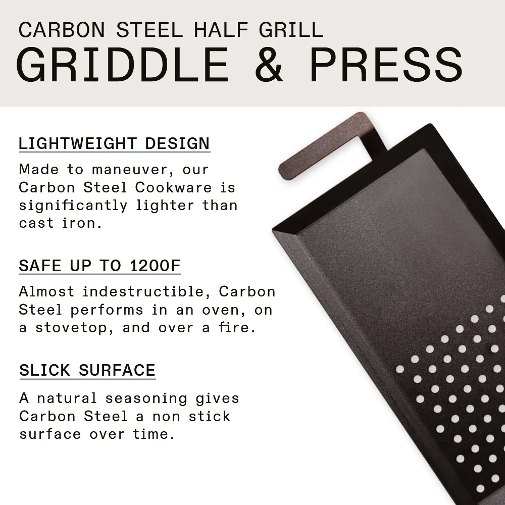 Made In Cookware - Carbon Steel Half Grill Griddle