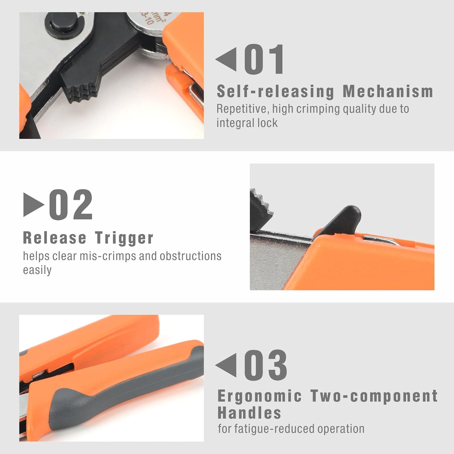IWISS Self-adjustable Crimping Tools Plier for AWG20-5 Bootlace End-sleeves Ferrule, Ratchat Wire Crimping Tool
