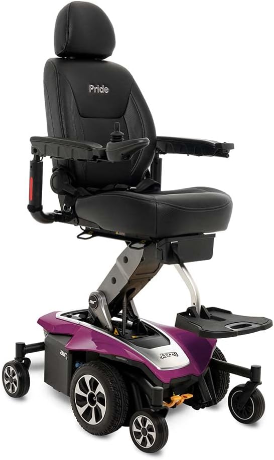 Pride Mobility Jazzy Air 2 Group 2 Power Chair with U-1 Batteries, Mid Wheel Drive, Motorized Electric Wheelchair for Adults, 300 lbs. WC, Up to 4 MPH, 16.8 Miles Range Per Charge