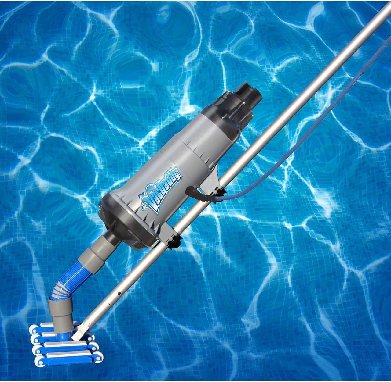 The VacDaddy Portable Pool Vacuum with NO Battery Required! Plug It in and Just Vac It! Residential and Commercial Pool Cleaner, Heavy Duty Professional Power, for Inground & Above Ground Pools
