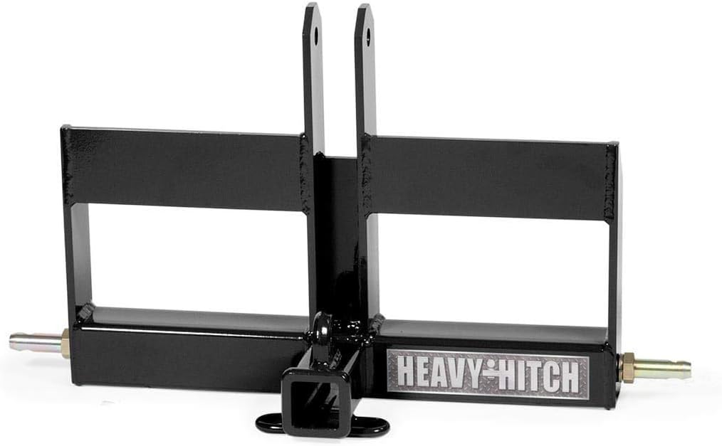 Category 1, 3 Point Hitch Receiver Drawbar with Offset Suitcase Weight Bracket - Green