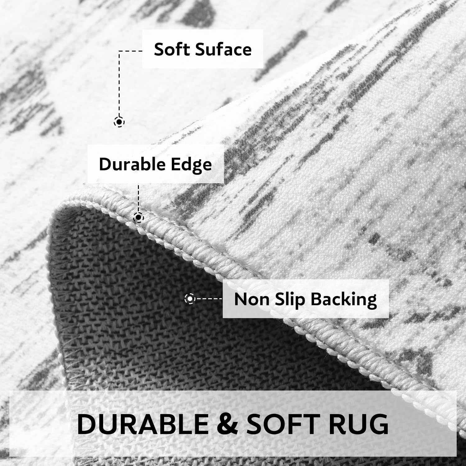 8x10 Area Rugs for Living Room Rugs, Washable Rug Neutral Carpet Soft Boho Rug for Bedroom, Large Area Rug for Play Room Dining Room Rug Indoor Grey