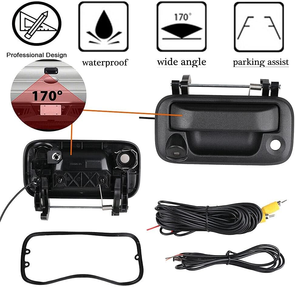 Backup Camera Compatible with Ford - F150 F250 F350 F450 F550 Reverse Camera ,Tailgate Handle Car Rear View Camera