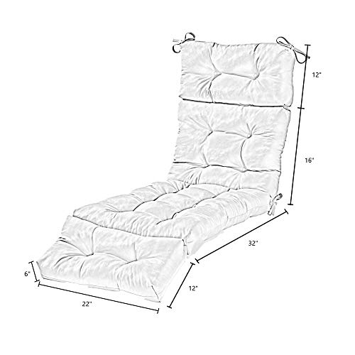 Greendale Home Fashions 72 x 22-inch Outdoor Chaise Lounge Cushion, Set of 1, Cinnamon Stripe