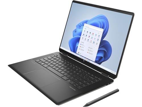 HP Spectre x360 2-in-1 Touch Laptop (Intel i7-11390H, 16GB RAM, 2TB PCIe SSD, Intel Iris Xe, 16.0", Active Pen, Backlit Keyboard, Fingerprint, WiFi, Bluetooth, Windows 11 Home) w/DKZ Hub (Renewed)